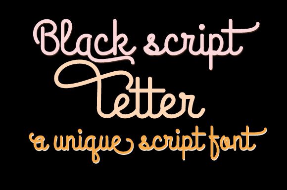 Black Script Letter: A Refined Typeface for Editorial Design