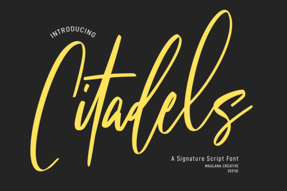 Citadels Signature Script Font for Brands