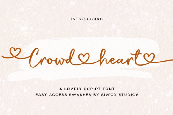 Crowd Heart Script: A Premium Handwritten Typeface for Web Design