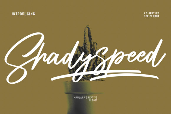 Shadyspeed Script Font for Editorial Design