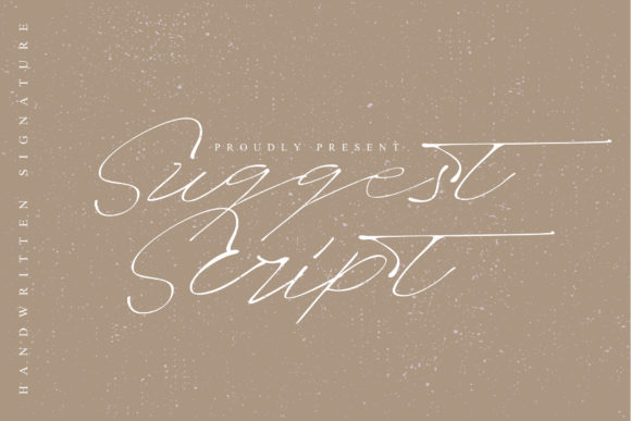 Suggest Script: A Handwritten Font for Editorial Design